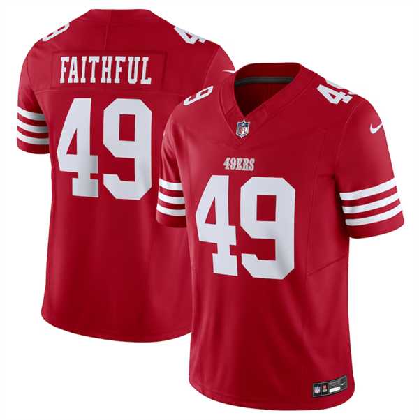 Men & Women & Youth San Francisco 49ers #49 Faithful Red 2023 F.U.S.E. Vapor Untouchable Limited Stitched Football Jersey->san francisco 49ers->NFL Jersey